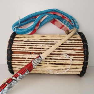 ilu gangan African talking drum with drum Stick 11.5in x 7.5in