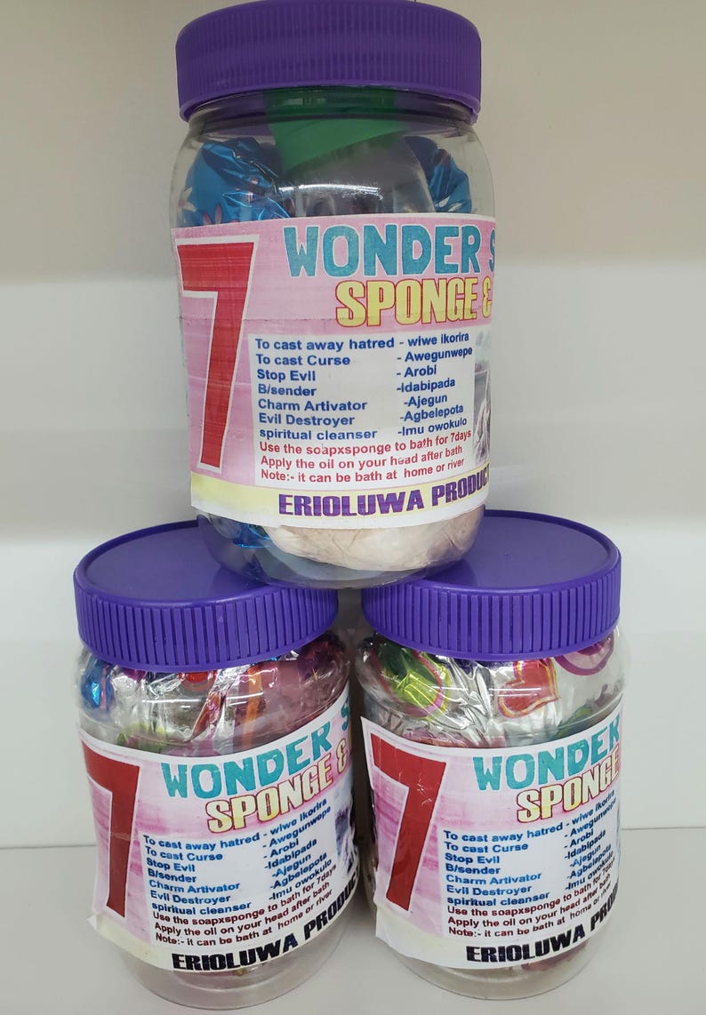7 WONDER SPIRITUAL SOAP with Sponge and Oil.