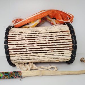 ilu gangan African talking drum with drum Stick 10.5in x 7.5in